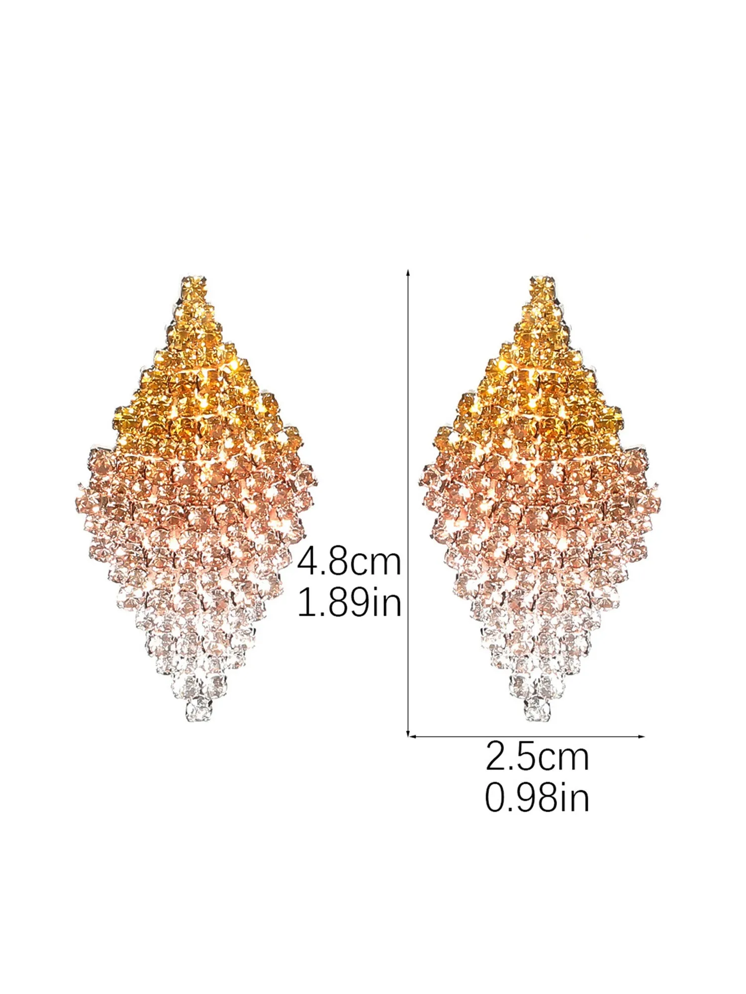 Fashionable Geometric Diamond Earrings