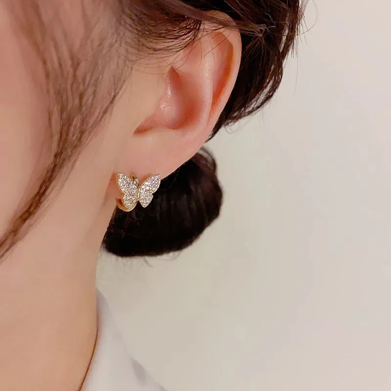 Fashionable High-End Butterfly Earrings Simple Design Earrings