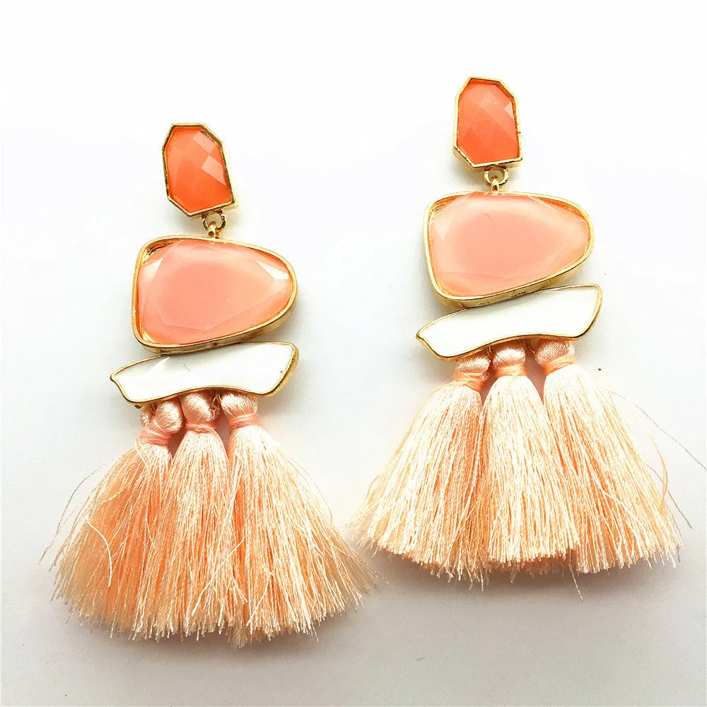 Fashionable Tassel Earrings with a Retro Twist