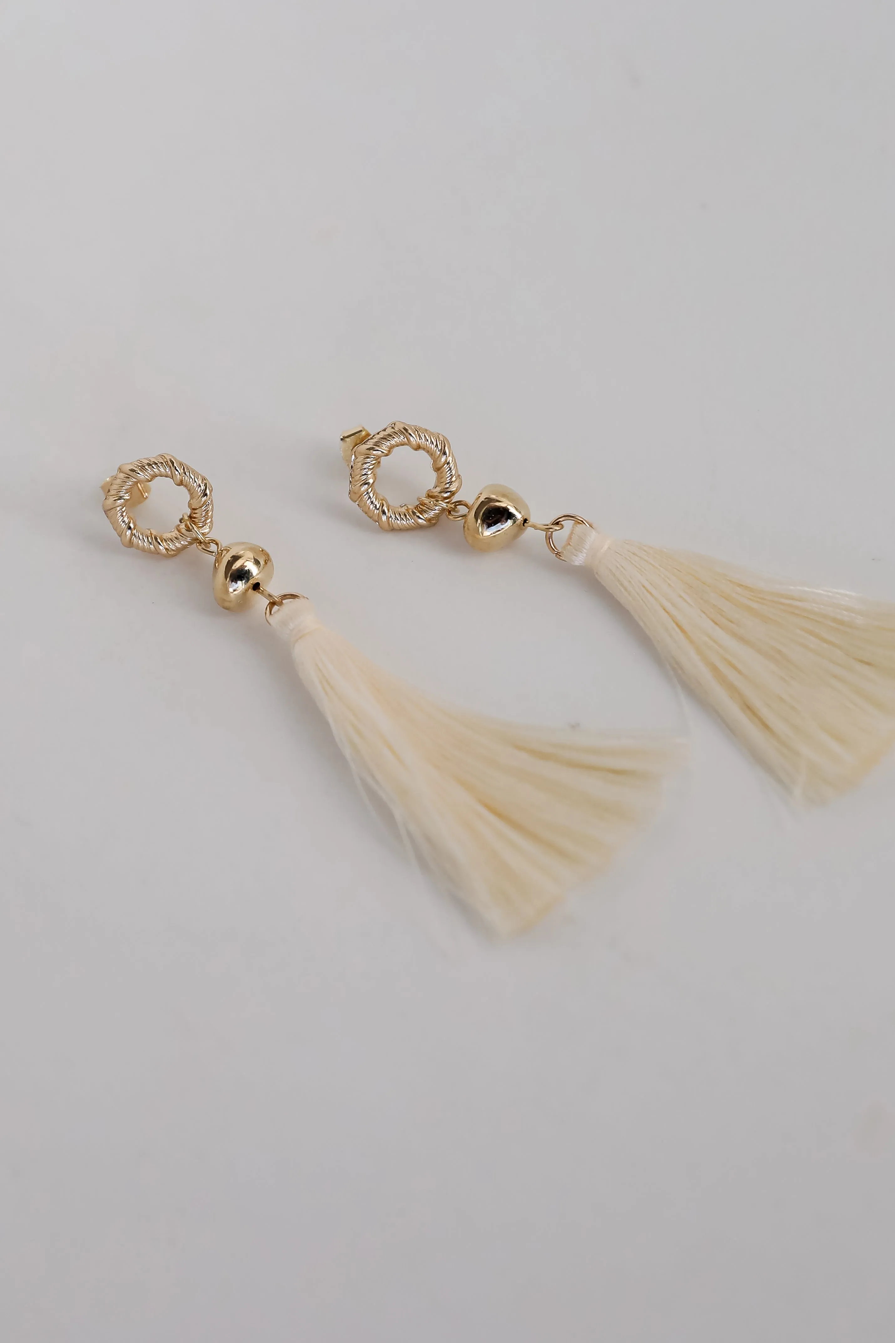 FINAL SALE - Gracelyn Gold Tassel Earrings