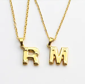 Gold Letter Initials Necklace