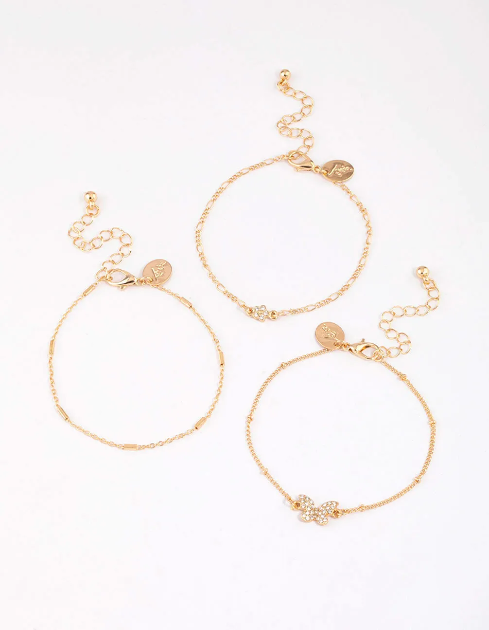 Gold Pretty Butterfly Bracelet Pack