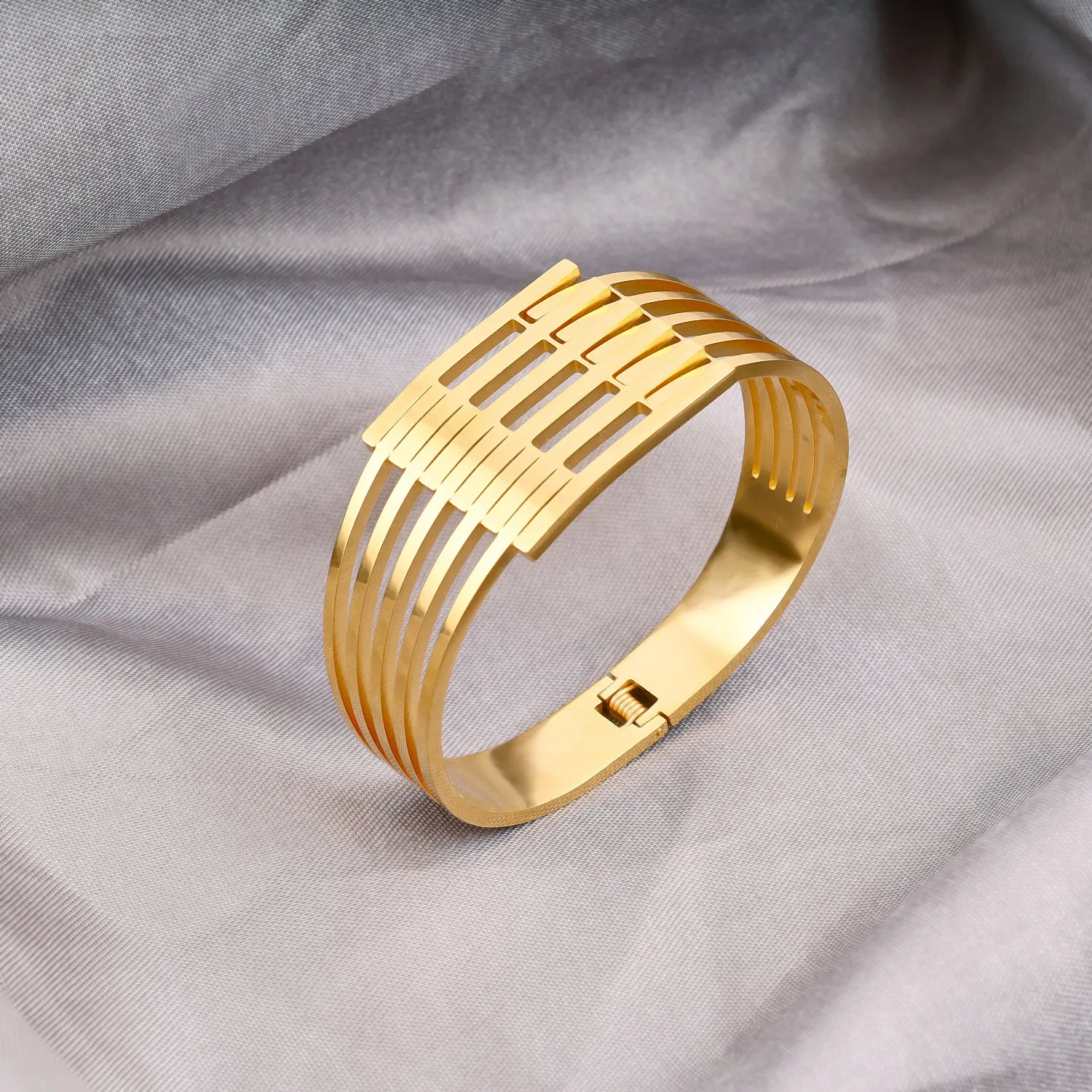 Golden Cuff Bangle Bracelet