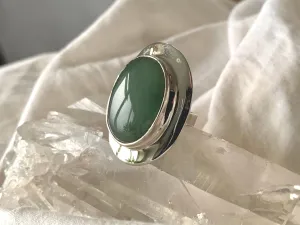 Green Aventurine Medea Ring - Large Oval