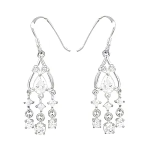 Hand-Finished Fashionable Cubic Zirconia Earrings