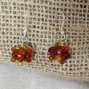 Honey Artisan Bead Drop Earrings