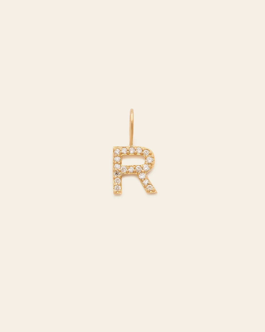 Initial Charm - 14k Solid Gold