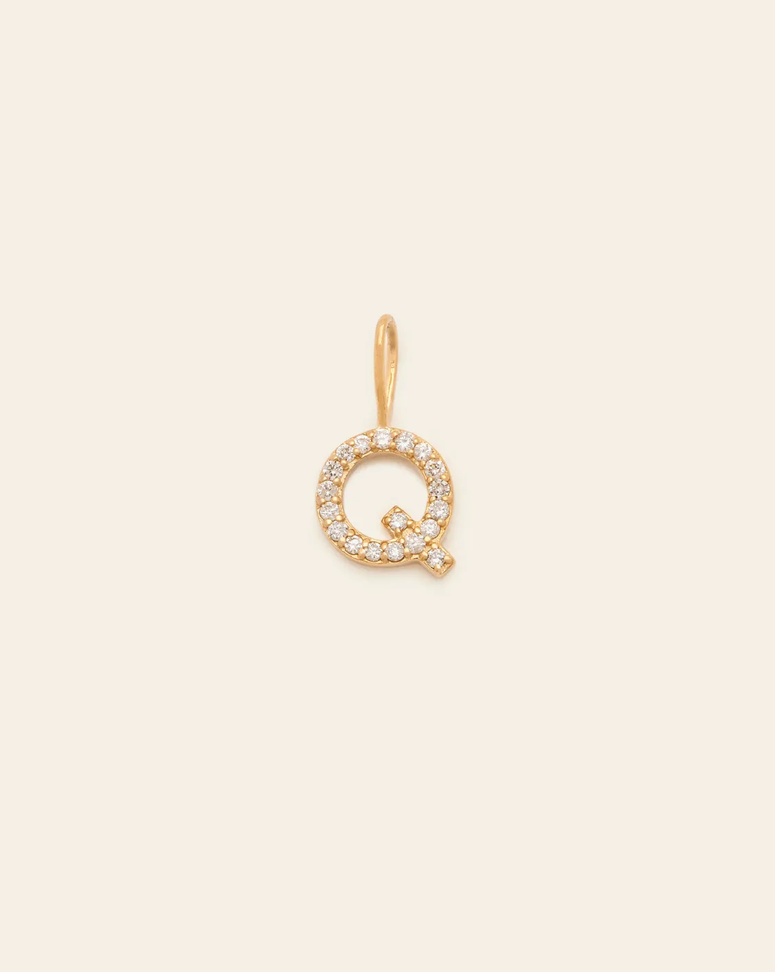 Initial Charm - 14k Solid Gold