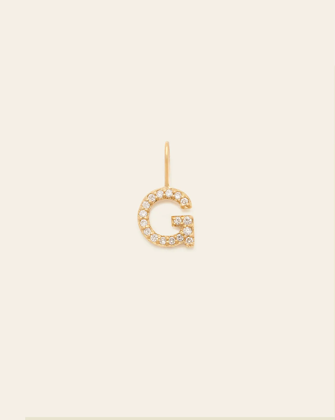 Initial Charm - 14k Solid Gold