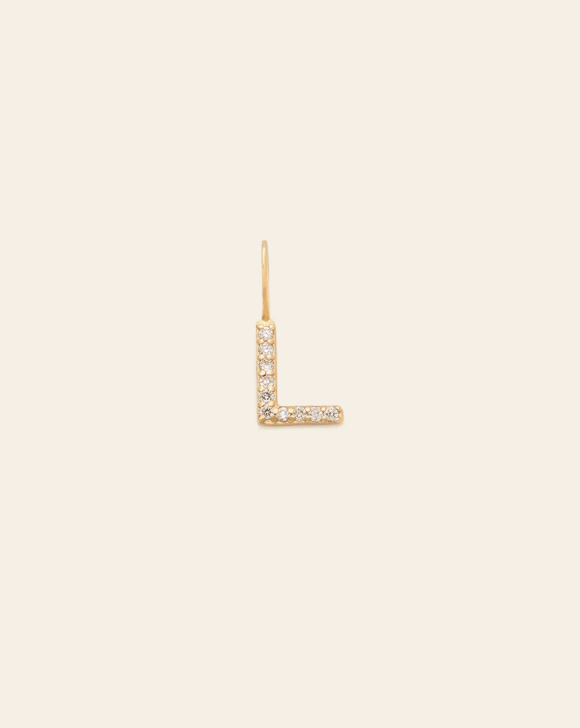 Initial Charm - 14k Solid Gold