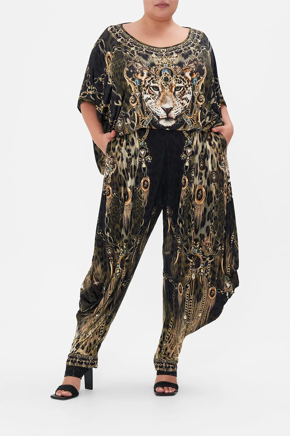 JERSEY DRAPE PANT WITH POCKET LIONS MANE