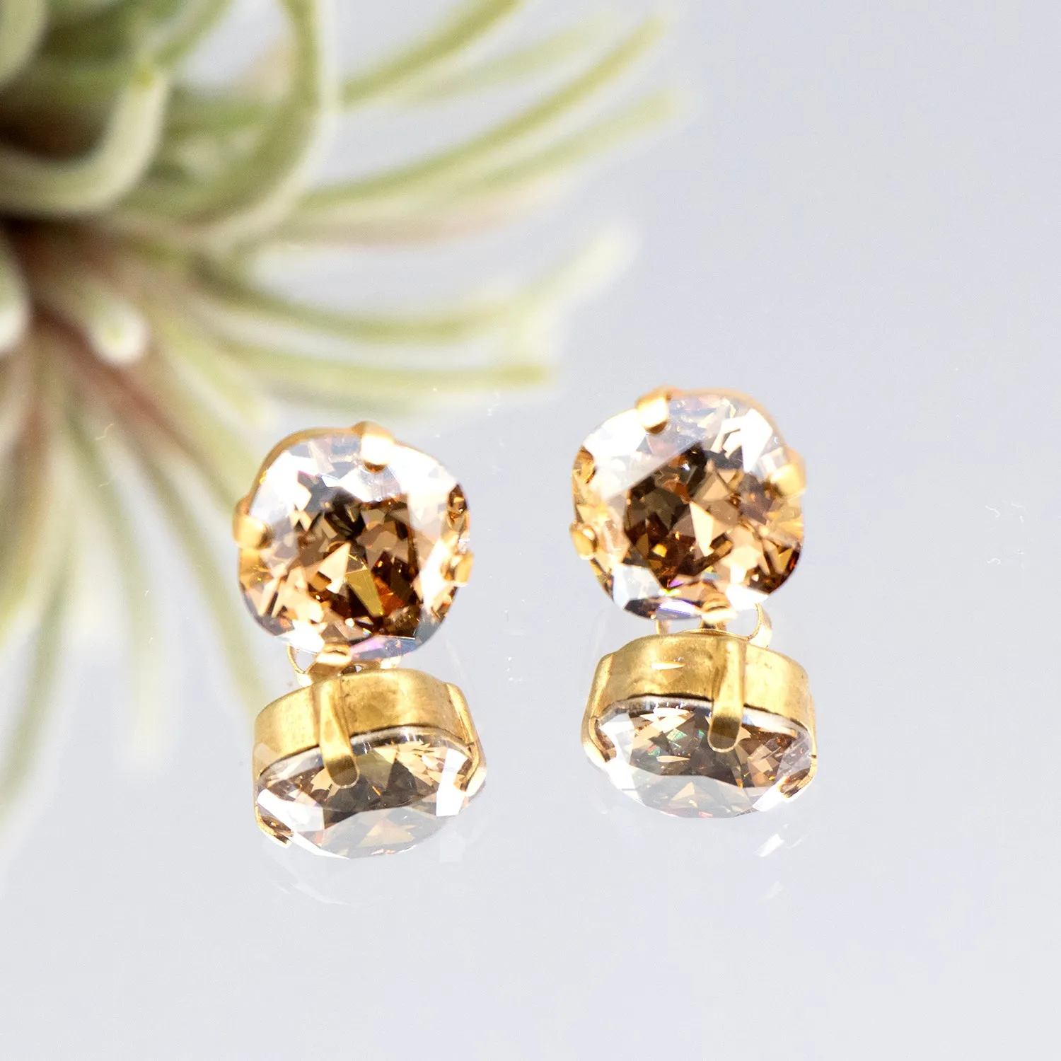 La Vie Parisienne Champagne Stud Earrings Gold