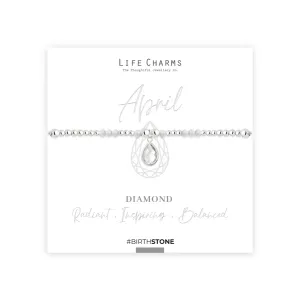 Life Charms April Birthstone Bracelet