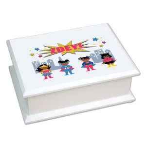 Lift Top Jewelry Box - African American Superhero