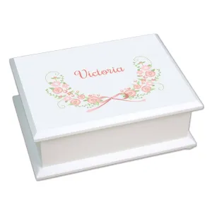 Lift Top Jewelry Box - Blush Floral Garland