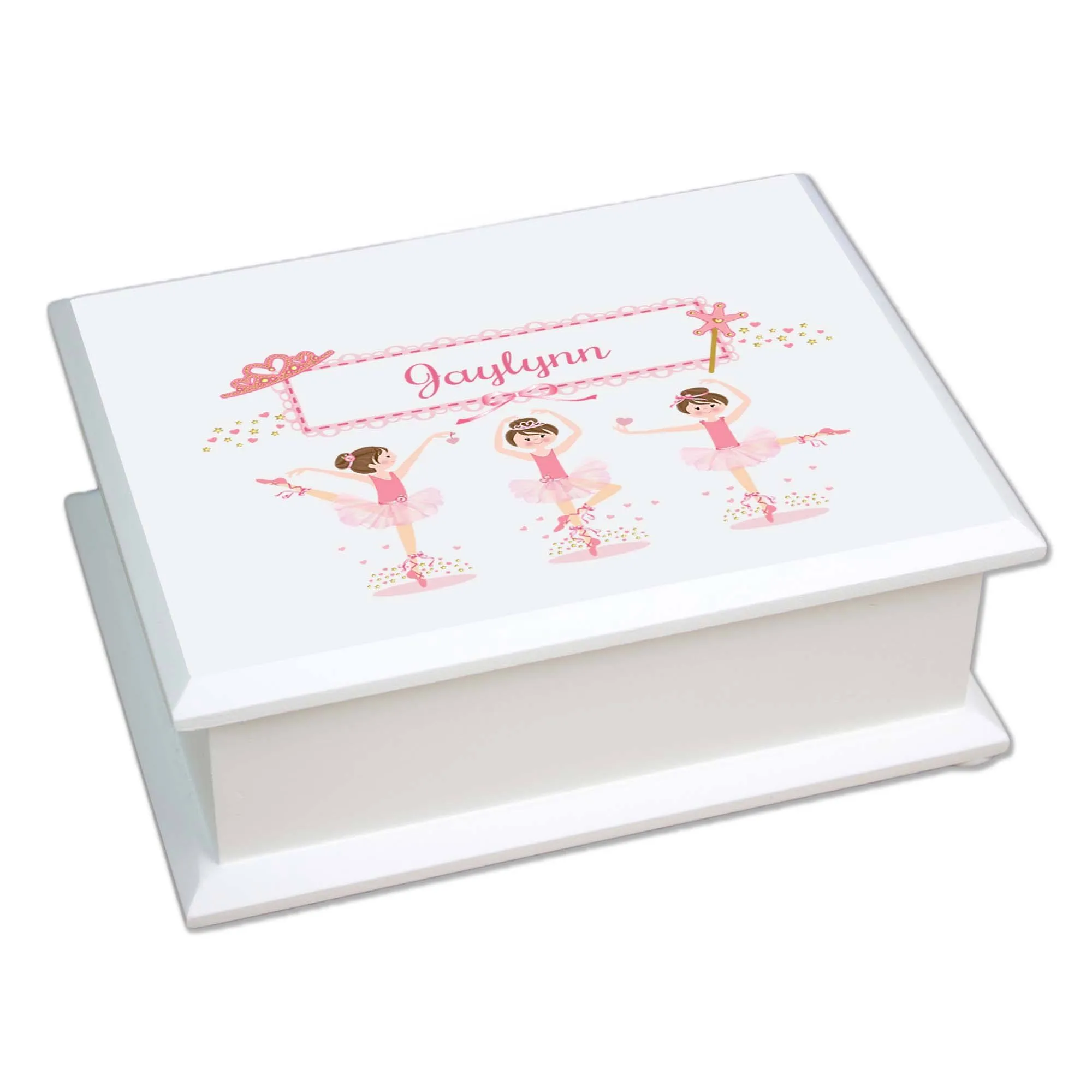 Lift Top Jewelry Box - Brunette Ballerina