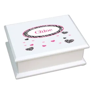 Lift Top Jewelry Box - Groovy Zebra