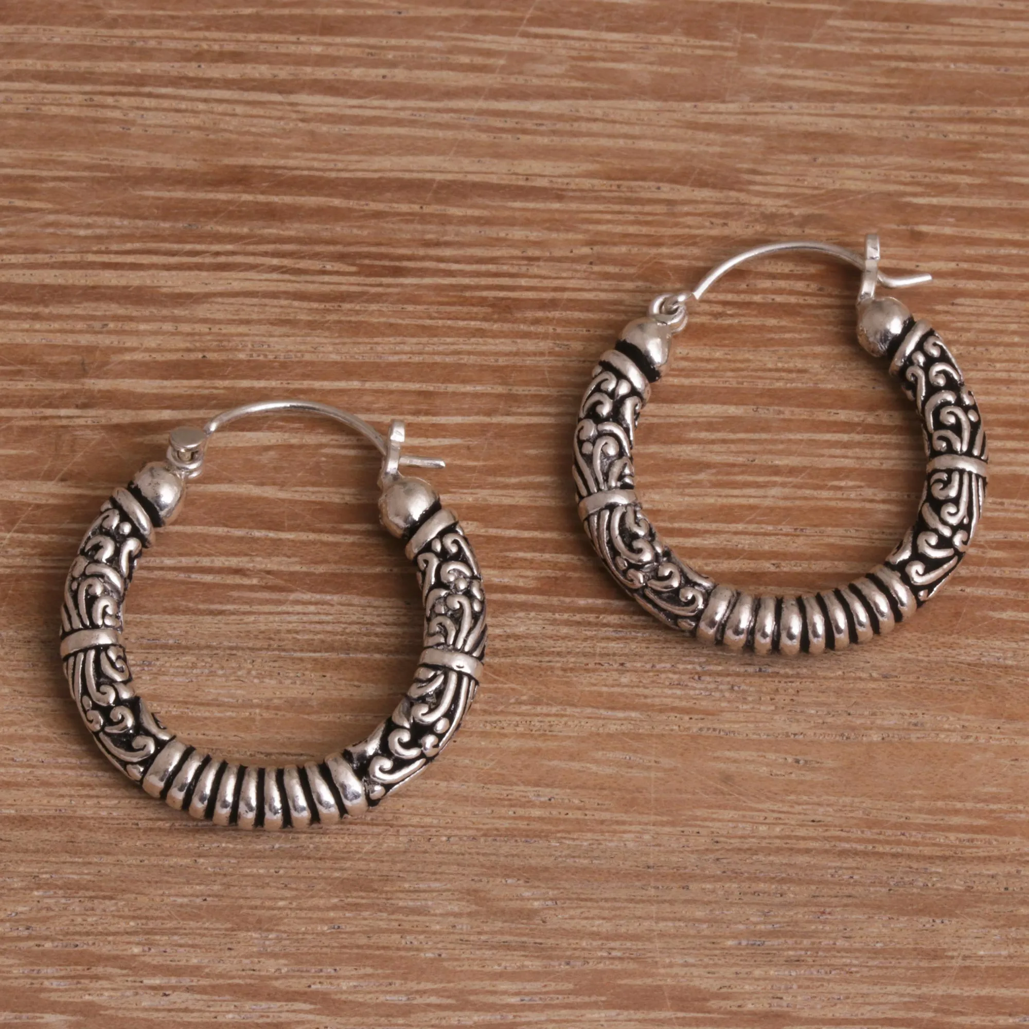 Lightweight Sterling Silver Hoop Earrings