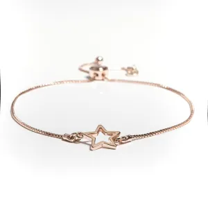 Lila Jewellery Adjustable Rose Gold Star Bracelet