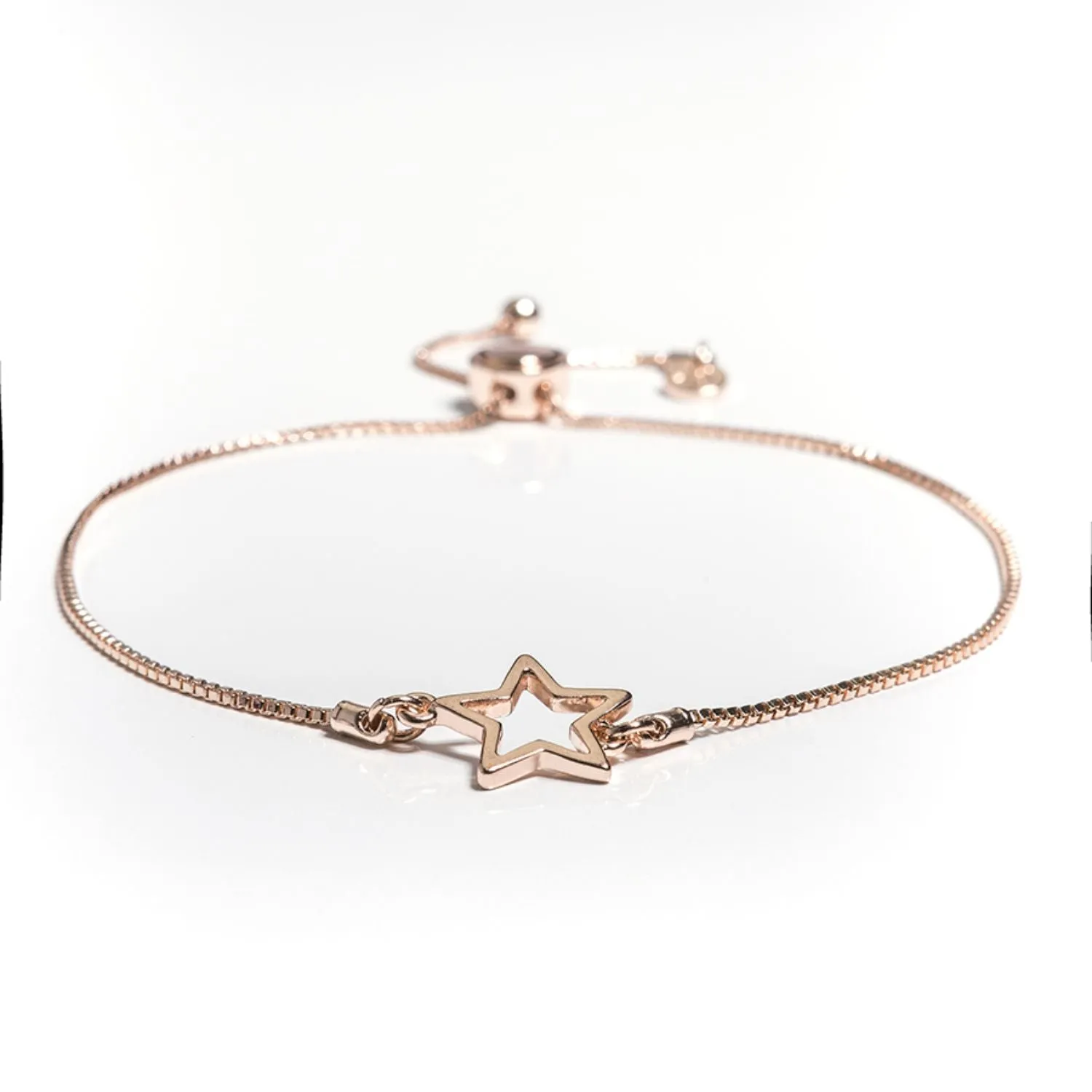 Lila Jewellery Adjustable Rose Gold Star Bracelet