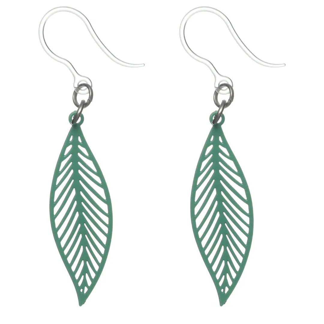 Lovely Leaf Dangles Hypoallergenic Earrings for Sensitive Ears Made with Plastic Posts