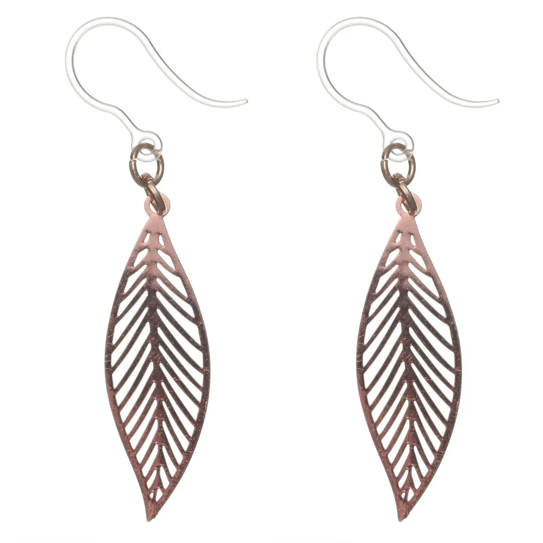 Lovely Leaf Dangles Hypoallergenic Earrings for Sensitive Ears Made with Plastic Posts