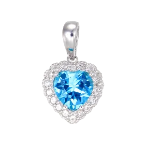 Luscious Passion Topaz Heart Pendant