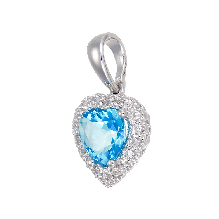 Luscious Passion Topaz Heart Pendant