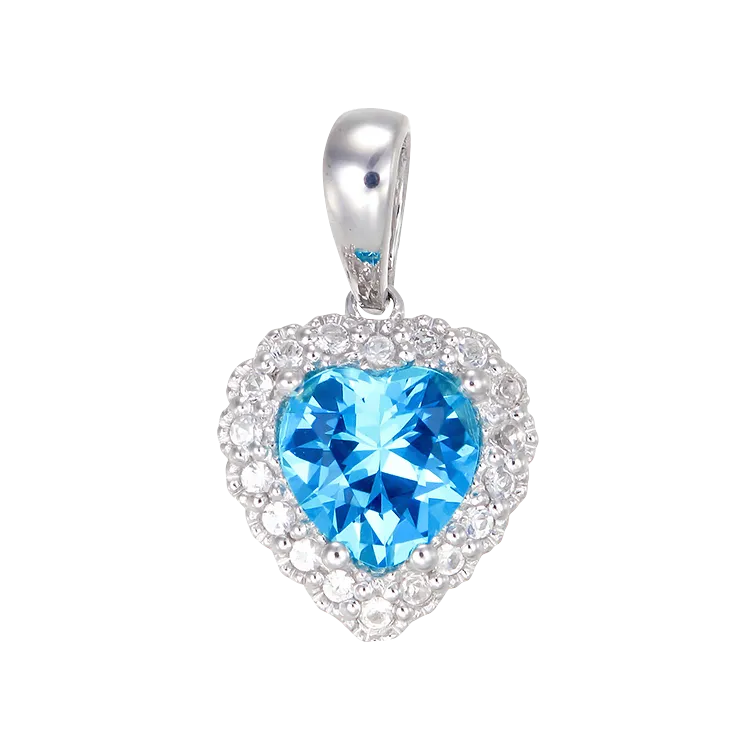 Luscious Passion Topaz Heart Pendant