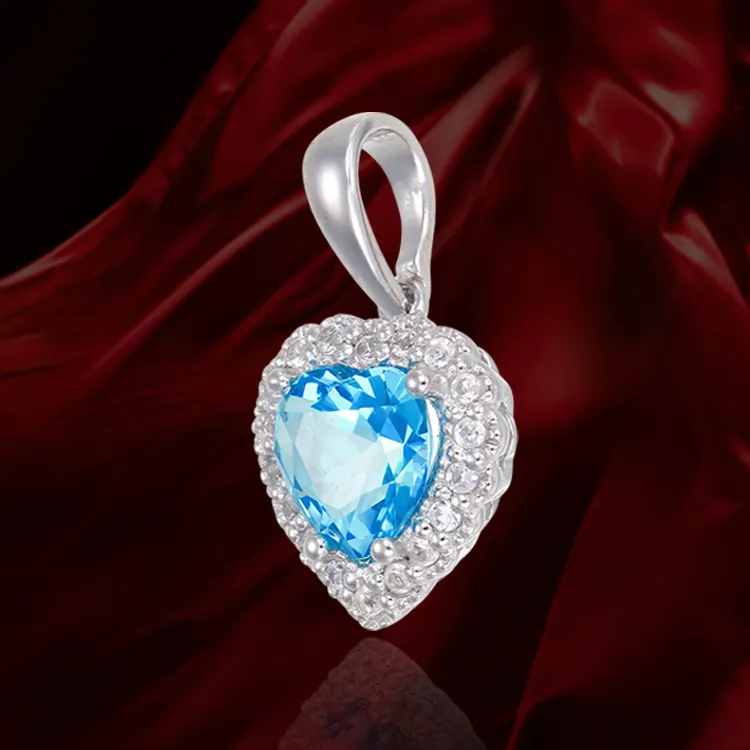 Luscious Passion Topaz Heart Pendant