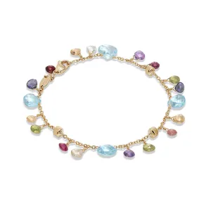 Marco Bicego Paradise Blue Topaz And Mixed Gemstone Single Strand Bracelet BB2584 MIX01T Y