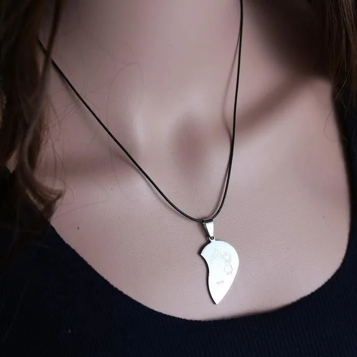 New Style Broken Heart Parts 2 Best Friend Necklaces & Pendants Share With Your Friends Stainless Steel Couple Necklaces