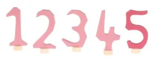 Numbers 1 - 5 Pink for Birthday Ring