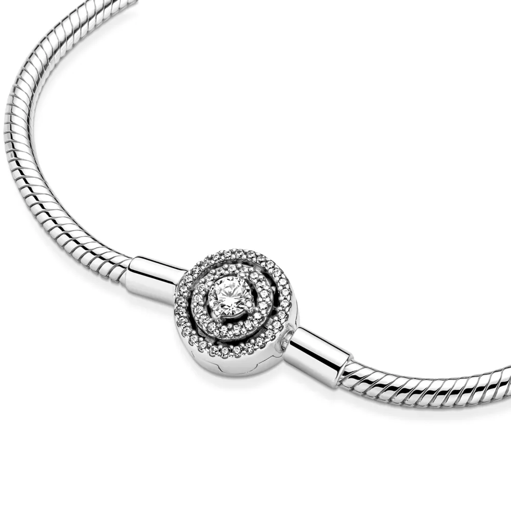 Pandora Moments Halo Snake Chain Bracelet