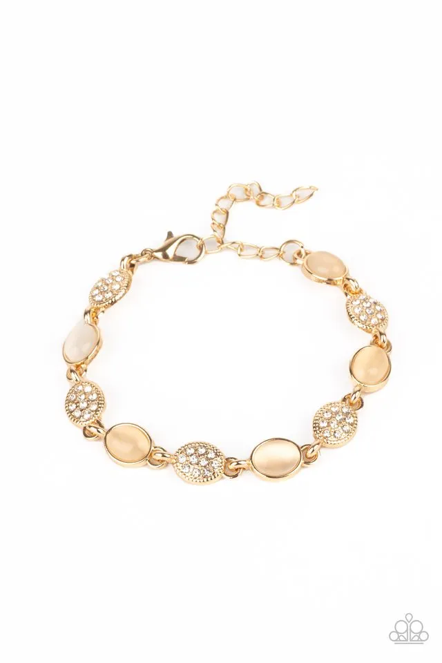 Paparazzi Bracelet ~ Stop and GLOW - Gold