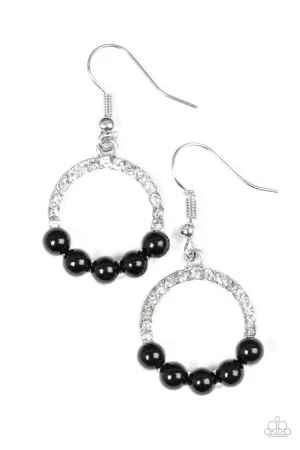 Paparazzi Earring ~ All Time GLOW - Black