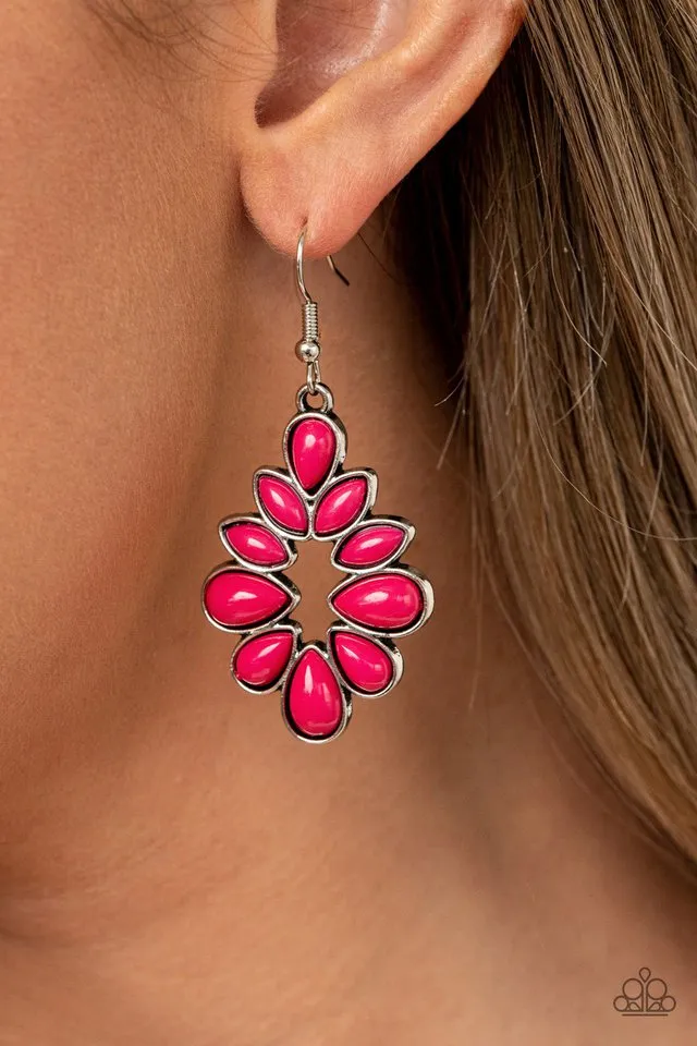 Paparazzi Earring ~ Burst Into TEARDROPS - Pink