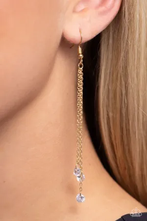 Paparazzi Earring ~ Divine Droplets - Gold