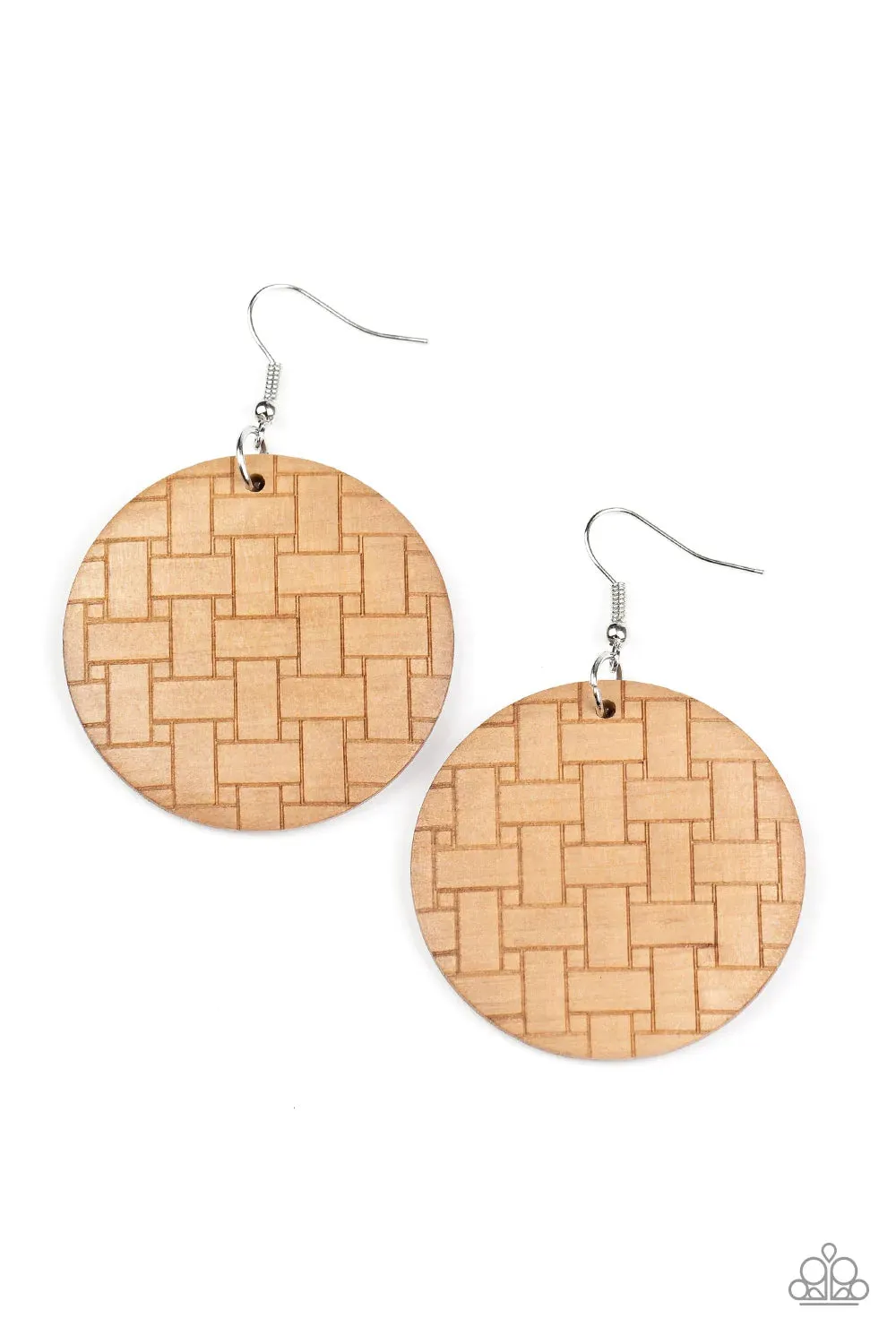 Paparazzi Earring ~ Natural Novelty - Brown