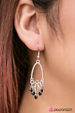 Paparazzi Earring ~ Twinkling Nights - Black