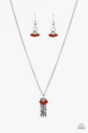 Paparazzi Necklace ~ Dont Stop Believing - Red