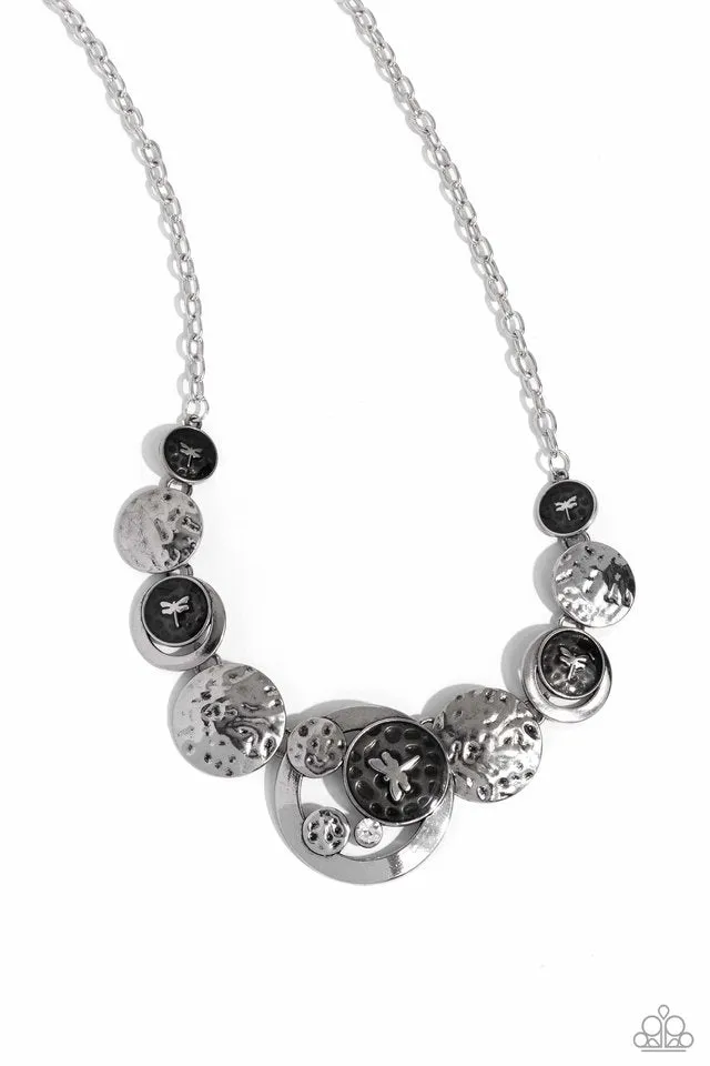 Paparazzi Necklace ~ Dragonfly Design - Black