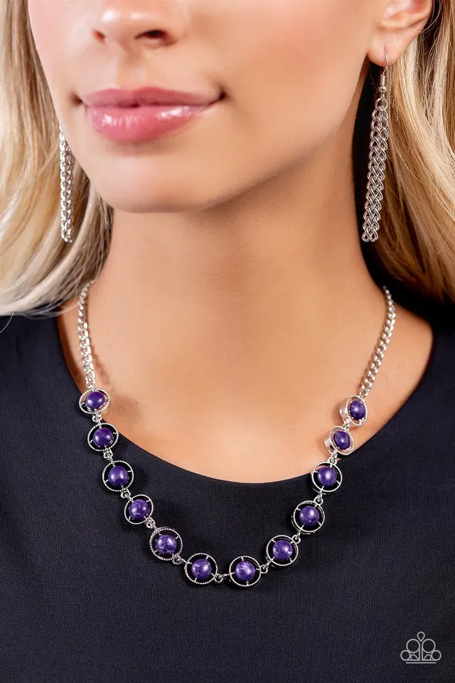 Paparazzi Necklace ~ Going Global - Purple