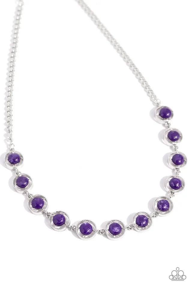 Paparazzi Necklace ~ Going Global - Purple