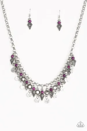 Paparazzi Necklace ~ Jurassic Jamboree - Purple