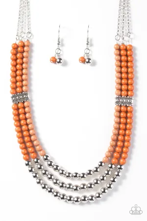 Paparazzi Necklace ~ Just BEAD You - Orange