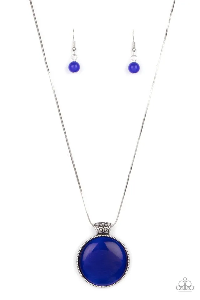 Paparazzi Necklace ~ Look Into My Aura - Blue