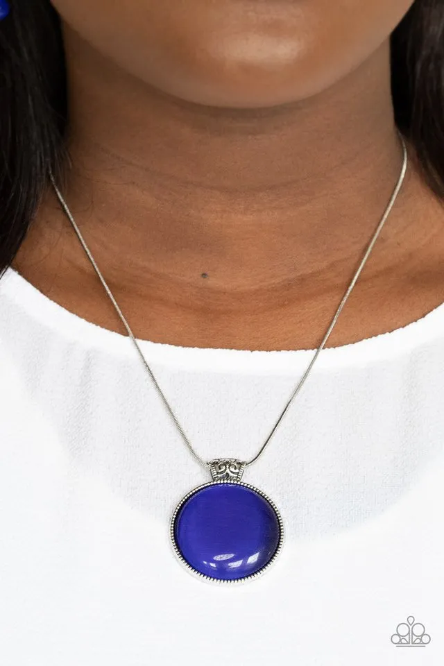 Paparazzi Necklace ~ Look Into My Aura - Blue