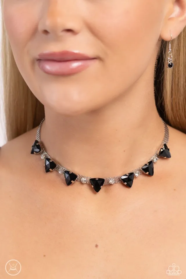 Paparazzi Necklace ~ Strands of Sass - Black