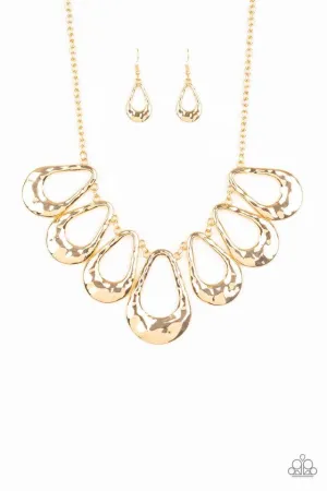 Paparazzi Necklace ~ Teardrop Envy - Gold